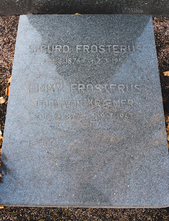 Sigurd Frosterus (Helsingfors, Sandudds gamla begravningsplats 2–1–4)