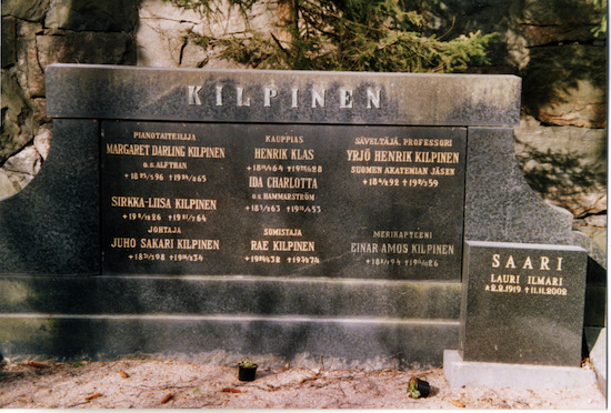 Yrjö Kilpinen (Helsingfors, Sandudds nya begravningsplats 20-12-3)