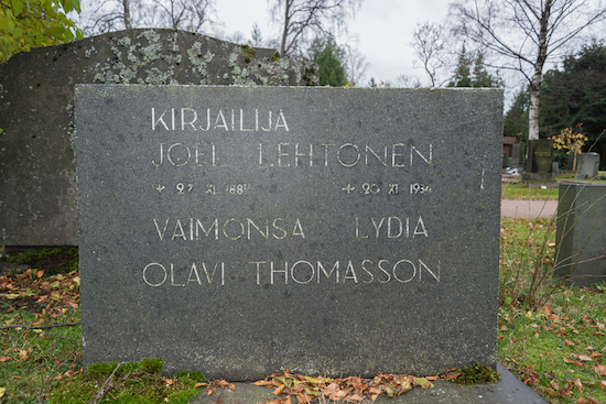 Joel Lehtonen (Helsingfors, Sandudds nya begravningsplats 21B–18–)