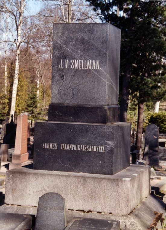 Johan Vilhelm Snellman (Helsingfors, Sandudds gamla begravningsplats 6–12–)