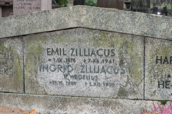 Emil Zilliacus (Helsingfors, Sandudds gamla begravningsplats 9–40–)